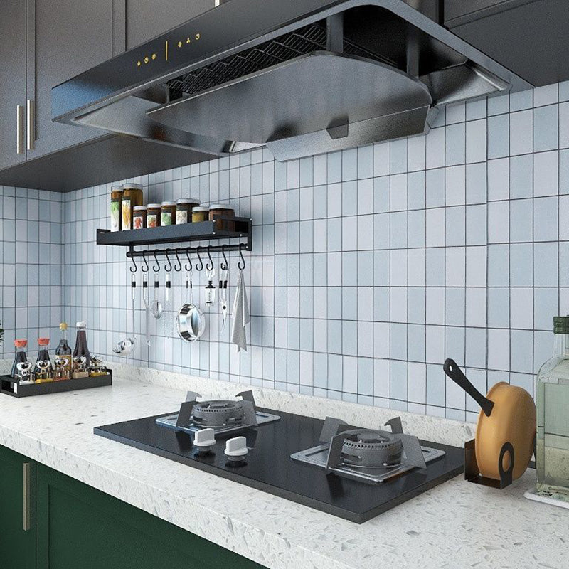 Lisslune | Square Grid Peel and Stick Tile PVC Mosaic Tile for Kitchen Backsplash