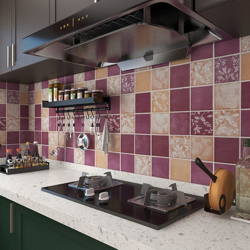 Lisslune | Square Grid Peel and Stick Tile PVC Mosaic Tile for Kitchen Backsplash
