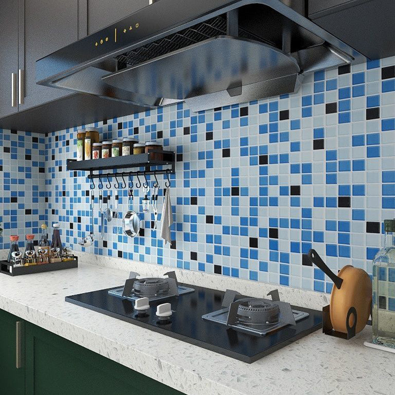 Lisslune | Square Grid Peel and Stick Tile PVC Mosaic Tile for Kitchen Backsplash