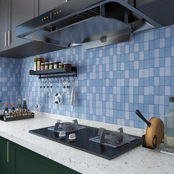 Lisslune | Square Grid Peel and Stick Tile PVC Mosaic Tile for Kitchen Backsplash