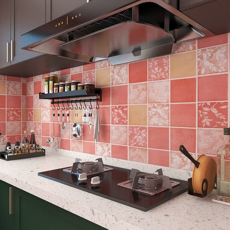 Lisslune | Square Grid Peel and Stick Tile PVC Mosaic Tile for Kitchen Backsplash