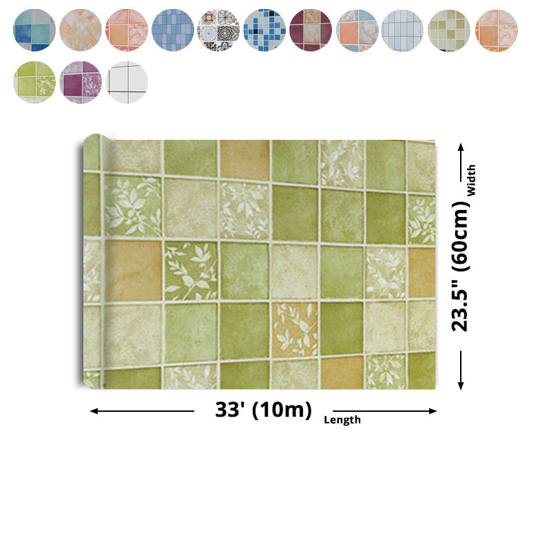 Lisslune | Square Grid Peel and Stick Tile PVC Mosaic Tile for Kitchen Backsplash