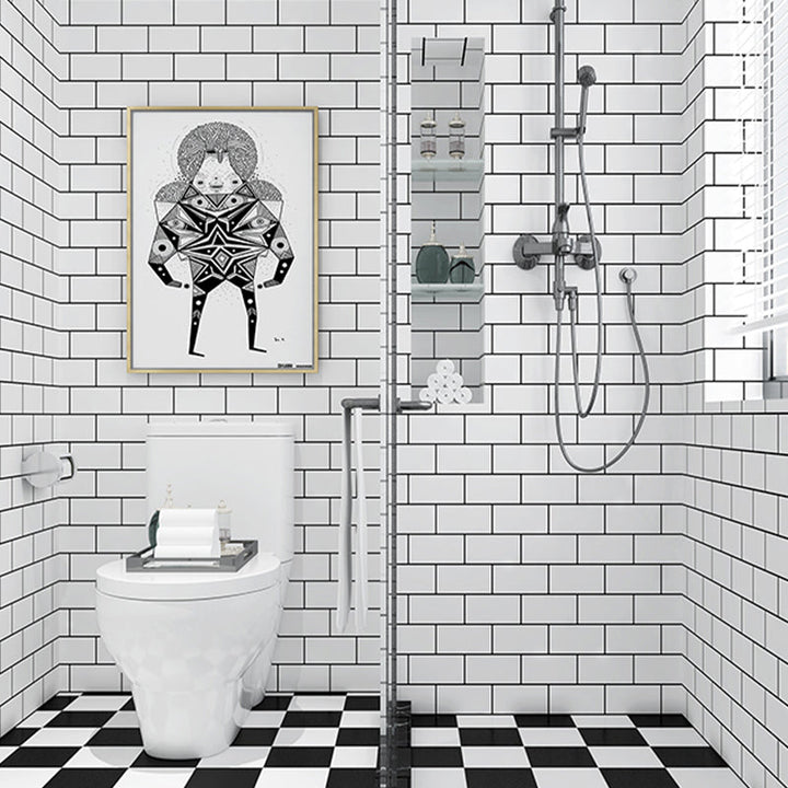 Lisslune | Rectangular Peel-and-Stick Tiles PVC Single Tile for Kitchen and Bathroom