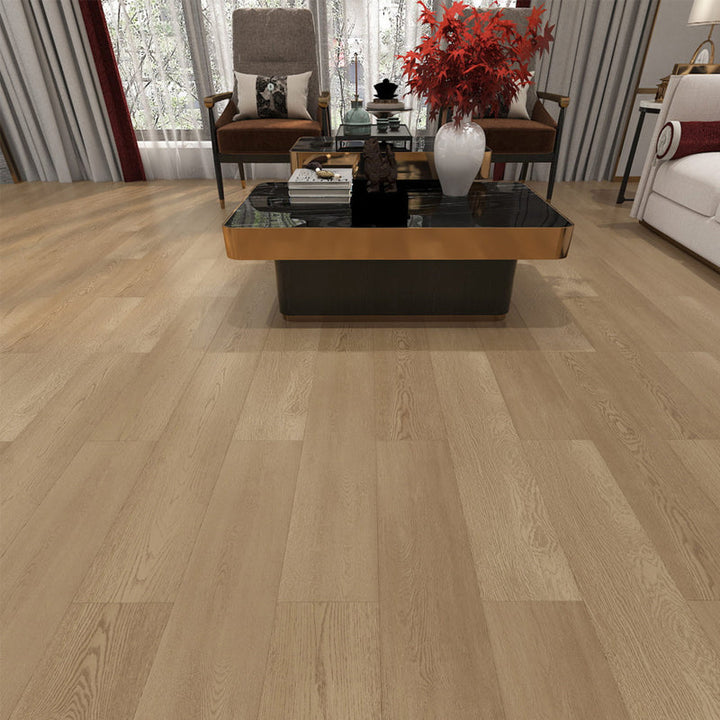 Lisslune | 49"x8" width E0 natural solid wood laminate flooring, click-lock, waterproof