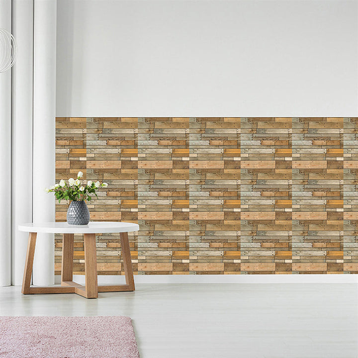 Lisslune | 3D Wood Grain Wall Panel modern minimalist Home Living Room Bathroom Panel Wall (5-Pack)