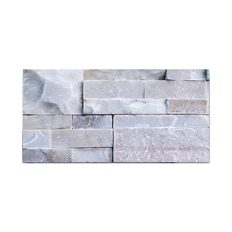 Lisslune | Modern Gray PVC Peel and Stick Tiles Rectangular Stacked Stone Mosaic Tile