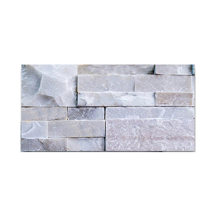 Lisslune | Modern Gray PVC Peel and Stick Tiles Rectangular Stacked Stone Mosaic Tile