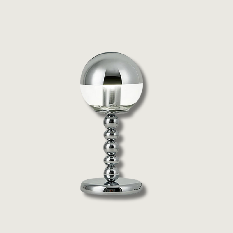 Lisslune | MirrorGlow – Minimalist Chrome Table Lamp