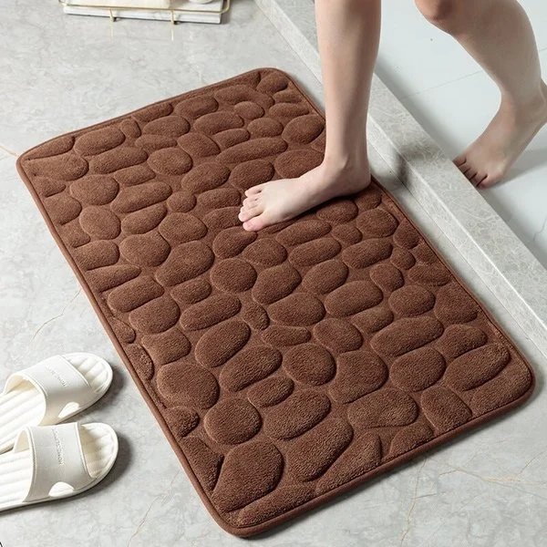 Lisslune | Cobblestone Embossed Bathroom Bath Mat