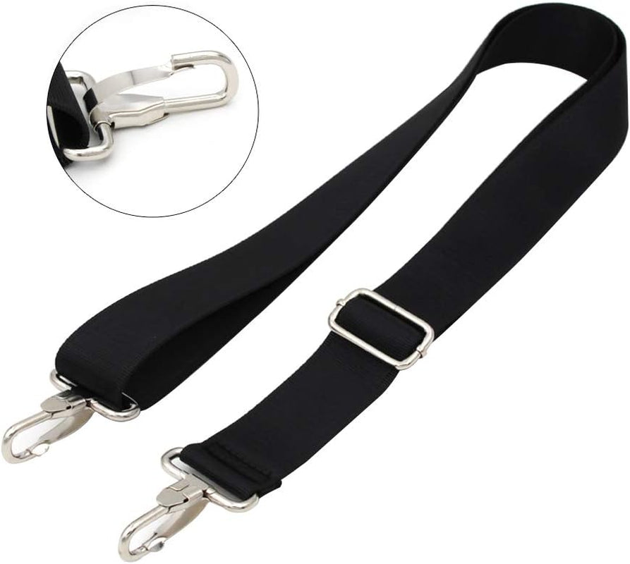 Lisslune | 47 inch bag replacement shoulder strap | Padded & Adjustable - Perfect for travel bags, laptop bags, briefcases, camera bags, messenger bags, diaper bags & more (Black)