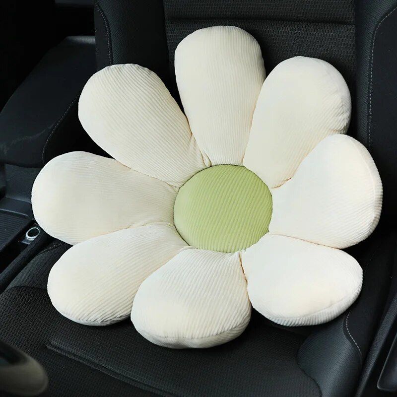 Lisslune | Soft Flower Car Neck and Waist Cushion with Seatbelt Shoulder Pad