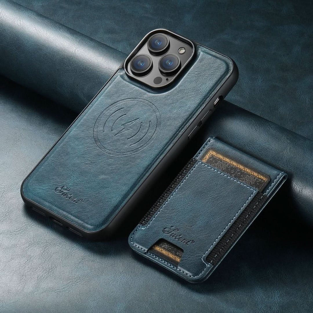 Lisslune | MagVibe Case – Premium Leather Case with Card Holder and Magnetic Stand