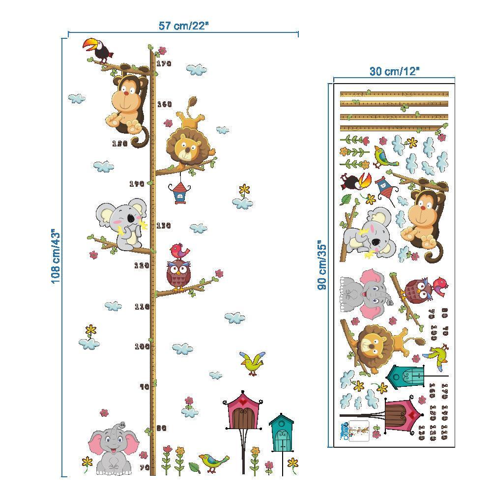Lisslune | Charming Growth Tracking Wall Tattoo for Kids - Playful Room Decoration