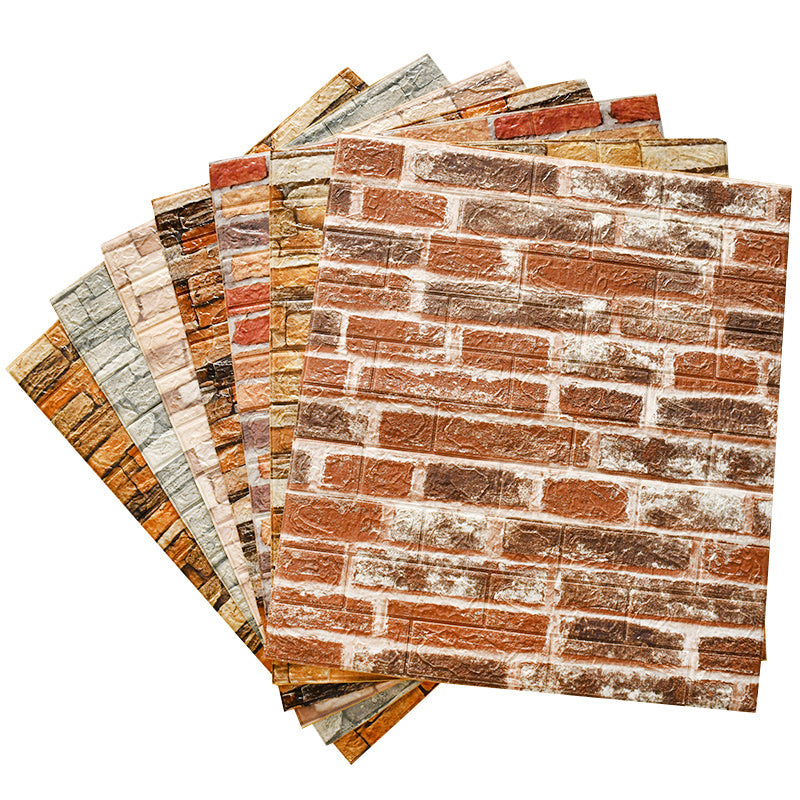 Lisslune | 3D Artificial Brick Wall Panel Industrial Style Living Space Wall Plate (Pack of 10)