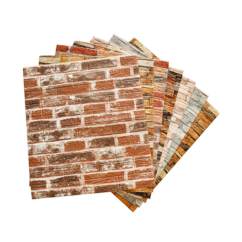 Lisslune | 3D Artificial Brick Wall Panel Industrial Style Living Space Wall Plate (Pack of 10)