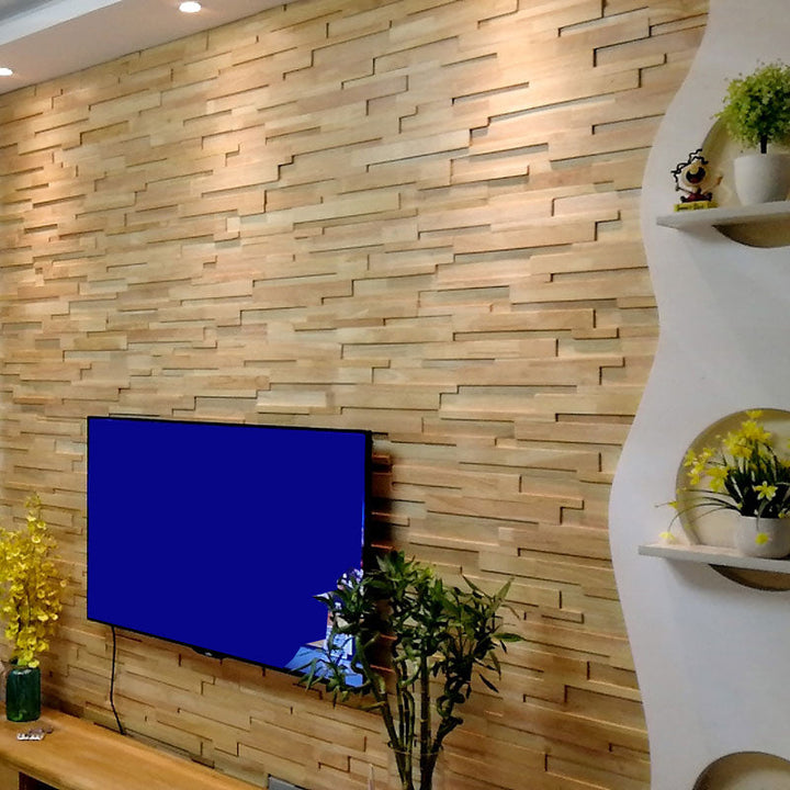 Lisslune | Solid wood wall panel Modern Minimalist living space wall panel (1-Pack)