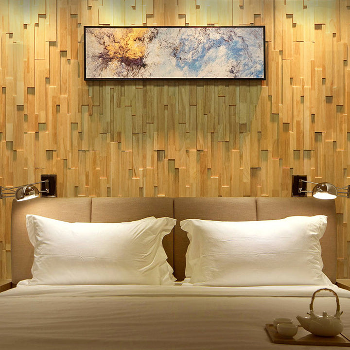 Lisslune | Solid wood wall panel Modern Minimalist living space wall panel (1-Pack)