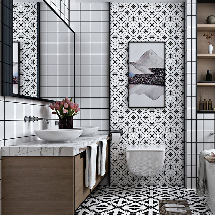 Lisslune | Square Mosaic Tile Peel and Stick Tile for Kitchen and Bathroom