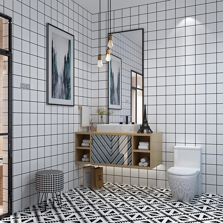 Lisslune | Square Mosaic Tile Peel and Stick Tile for Kitchen and Bathroom