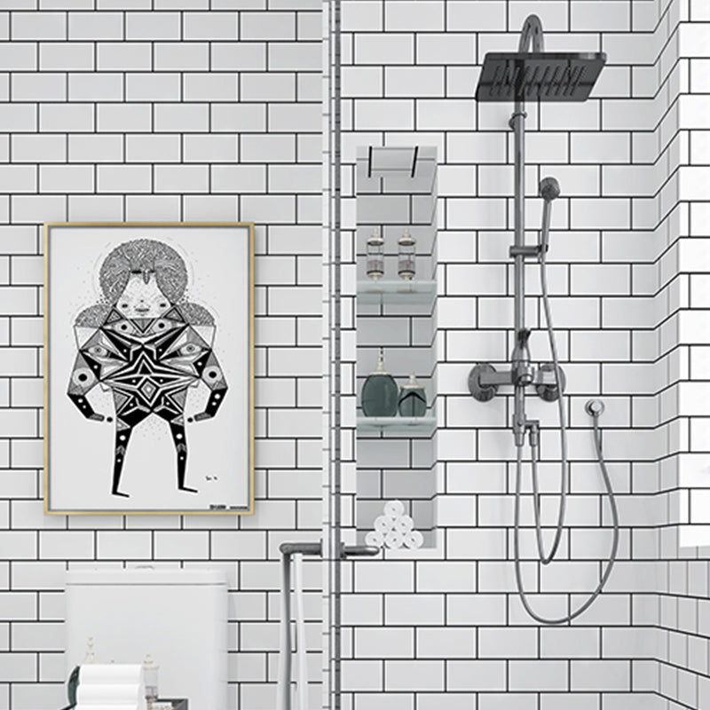 Lisslune | Square Mosaic Tile Peel and Stick Tile for Kitchen and Bathroom
