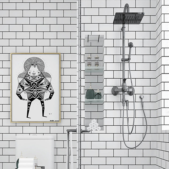 Lisslune | Square Mosaic Tile Peel and Stick Tile for Kitchen and Bathroom