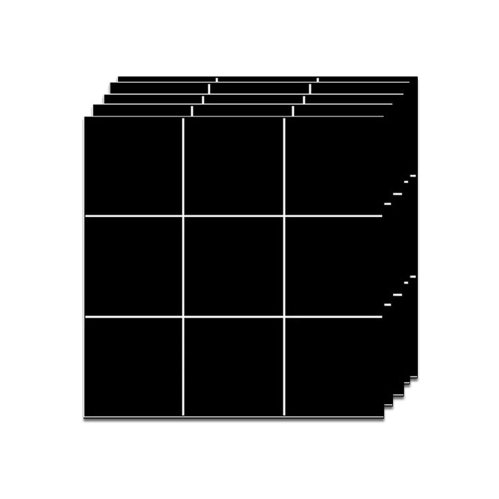 Lisslune | Modern Square Grid Single Plate Plastic Peel & Stick Field Tile