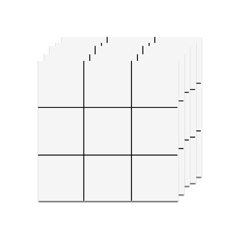 Lisslune | Modern Square Grid Single Plate Plastic Peel & Stick Field Tile
