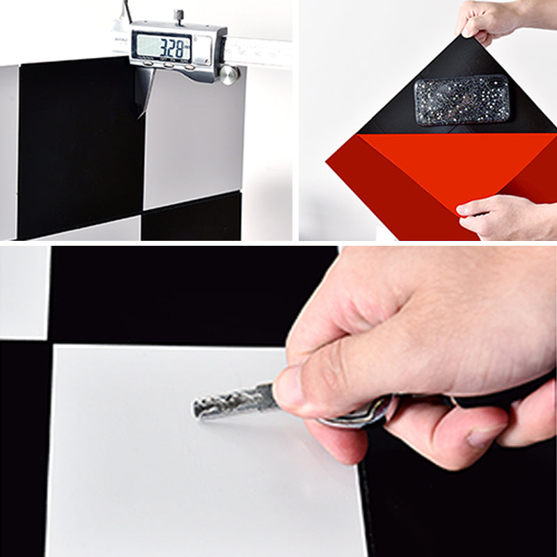 Lisslune | Modern Square Grid Single Plate Plastic Peel & Stick Field Tile