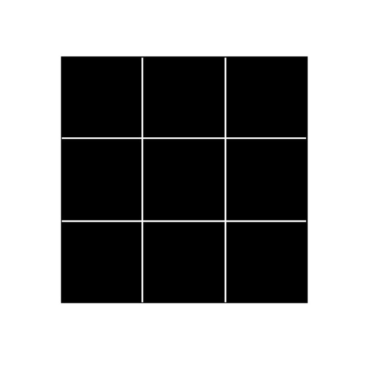Lisslune | Modern Square Grid Single Plate Plastic Peel & Stick Field Tile