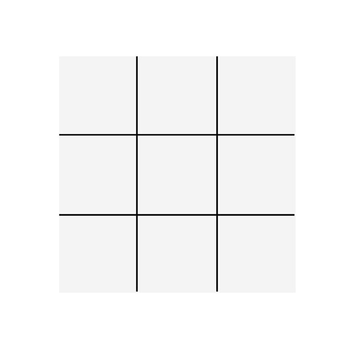 Lisslune | Modern Square Grid Single Plate Plastic Peel & Stick Field Tile
