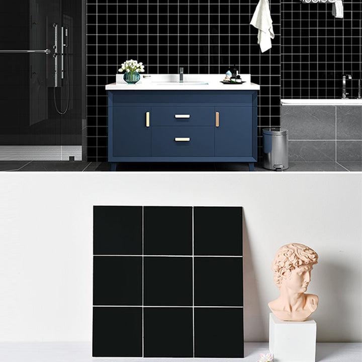 Lisslune | Modern Square Grid Single Plate Plastic Peel & Stick Field Tile