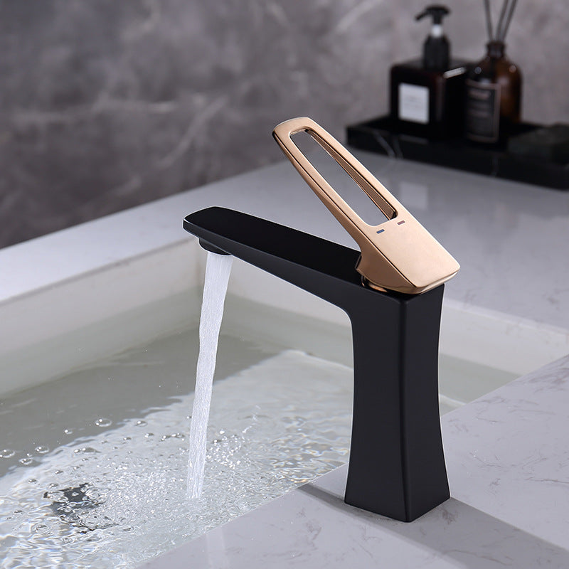 Lisslune | Glam Vessel Sink Faucet Brass Lever Handles with Drain Assembly Sink Faucet