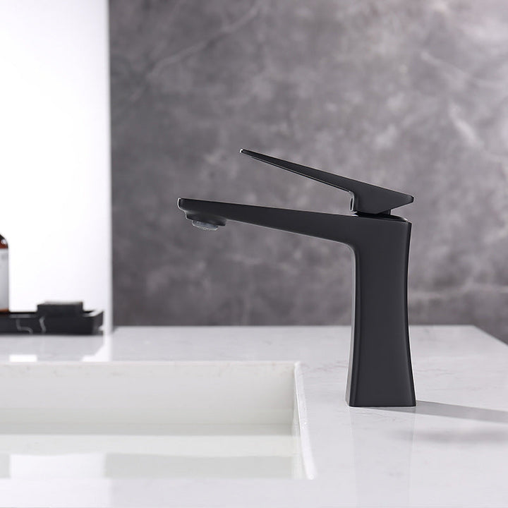 Lisslune | Glam Vessel Sink Faucet Brass Lever Handles with Drain Assembly Sink Faucet