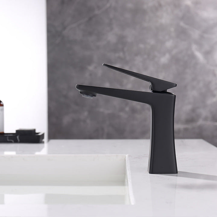 Lisslune | Glam Vessel Sink Faucet Brass Lever Handles with Drain Assembly Sink Faucet