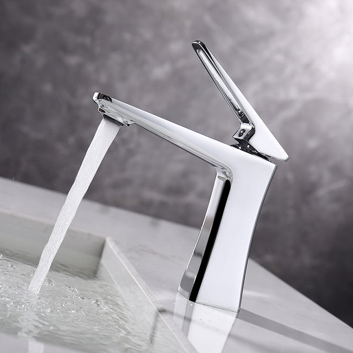 Lisslune | Glam Vessel Sink Faucet Brass Lever Handles with Drain Assembly Sink Faucet