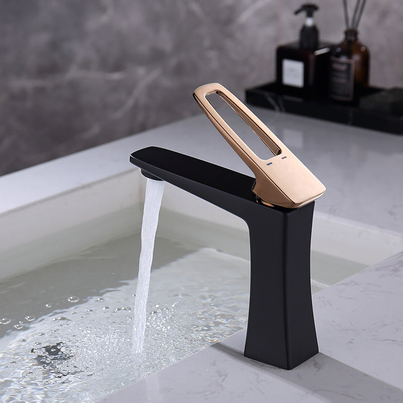 Lisslune | Glam Vessel Sink Faucet Brass Lever Handles with Drain Assembly Sink Faucet