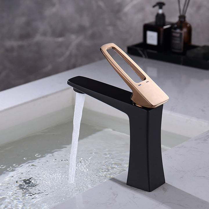 Lisslune | Glam Vessel Sink Faucet Brass Lever Handles with Drain Assembly Sink Faucet