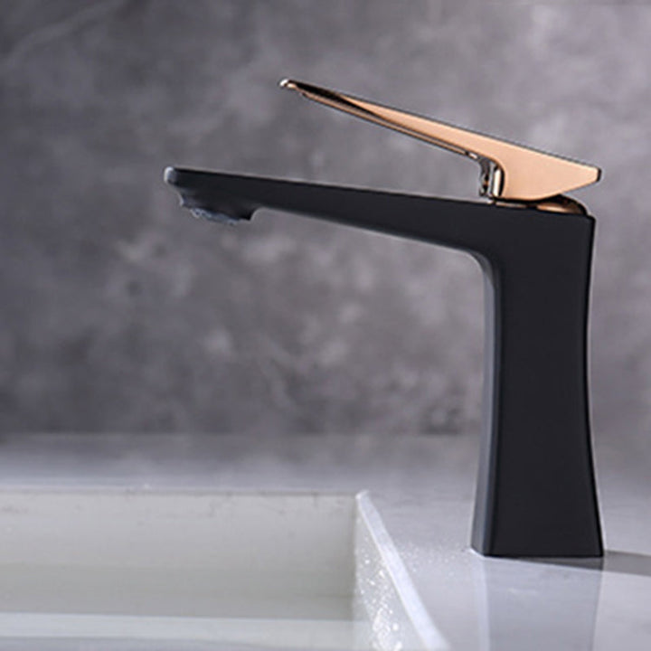Lisslune | Glam Vessel Sink Faucet Brass Lever Handles with Drain Assembly Sink Faucet