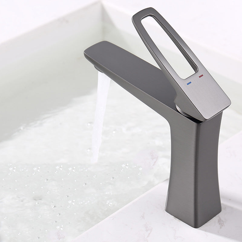 Lisslune | Glam Vessel Sink Faucet Brass Lever Handles with Drain Assembly Sink Faucet