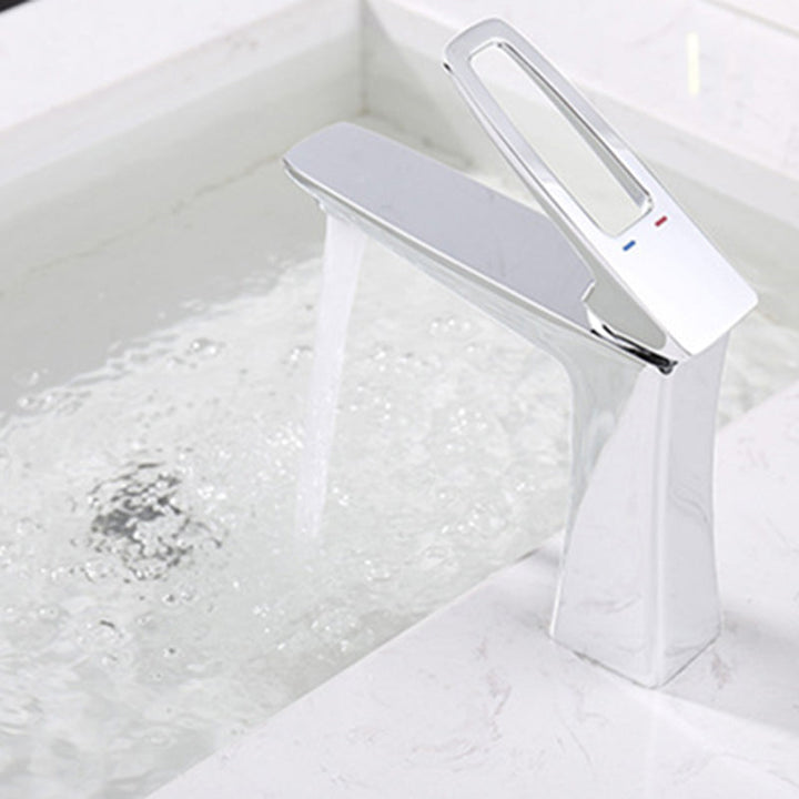Lisslune | Glam Vessel Sink Faucet Brass Lever Handles with Drain Assembly Sink Faucet