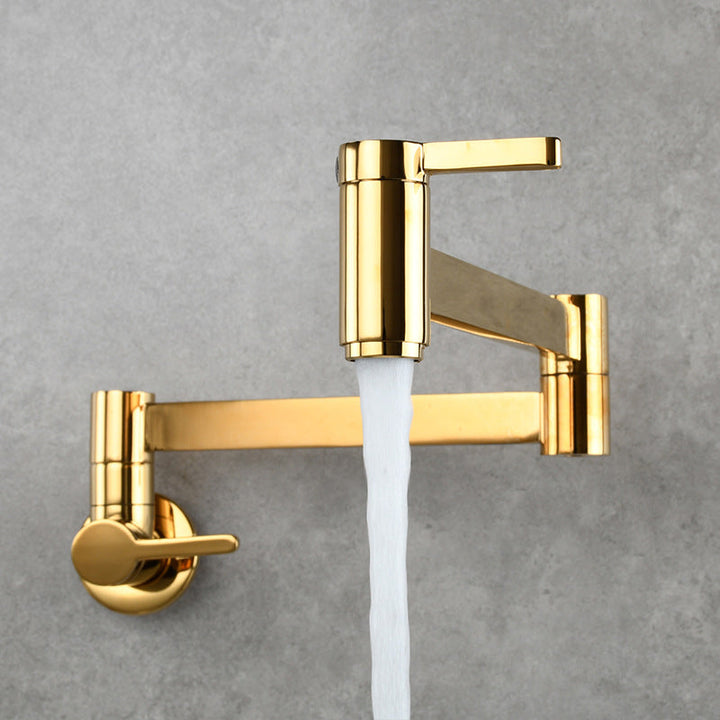 Lisslune | Beautiful Wall-Mounted Brass Fixtures Stain-Resistant Wall-Mounted Bathroom Faucet