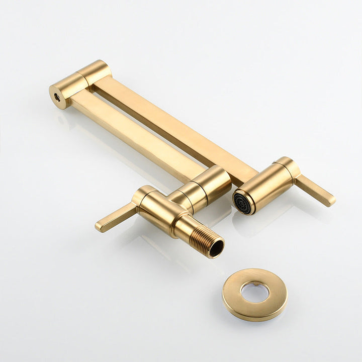 Lisslune | Beautiful Wall Mounted Brass Fixtures Stain Resistant Wall Mounted Bathroom Faucet