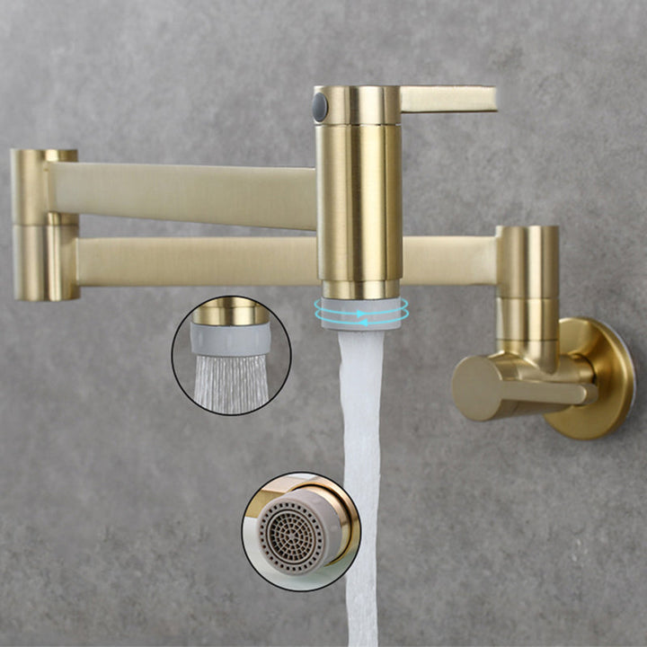 Lisslune | Beautiful Wall-Mounted Brass Fixtures Stain-Resistant Wall-Mounted Bathroom Faucet