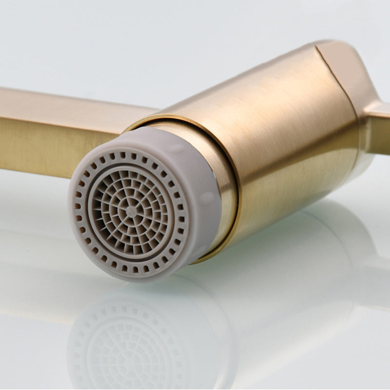 Lisslune | Beautiful Wall Mounted Brass Fixtures Stain Resistant Wall Mounted Bathroom Faucet