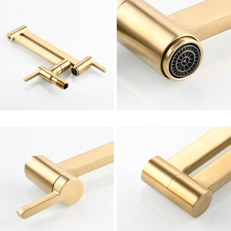 Lisslune | Beautiful Wall Mounted Brass Fixtures Stain Resistant Wall Mounted Bathroom Faucet