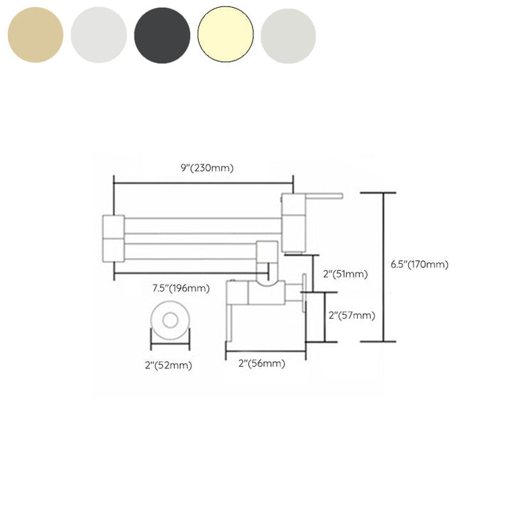 Lisslune | Beautiful Wall-Mounted Brass Fixtures Stain-Resistant Wall-Mounted Bathroom Faucet