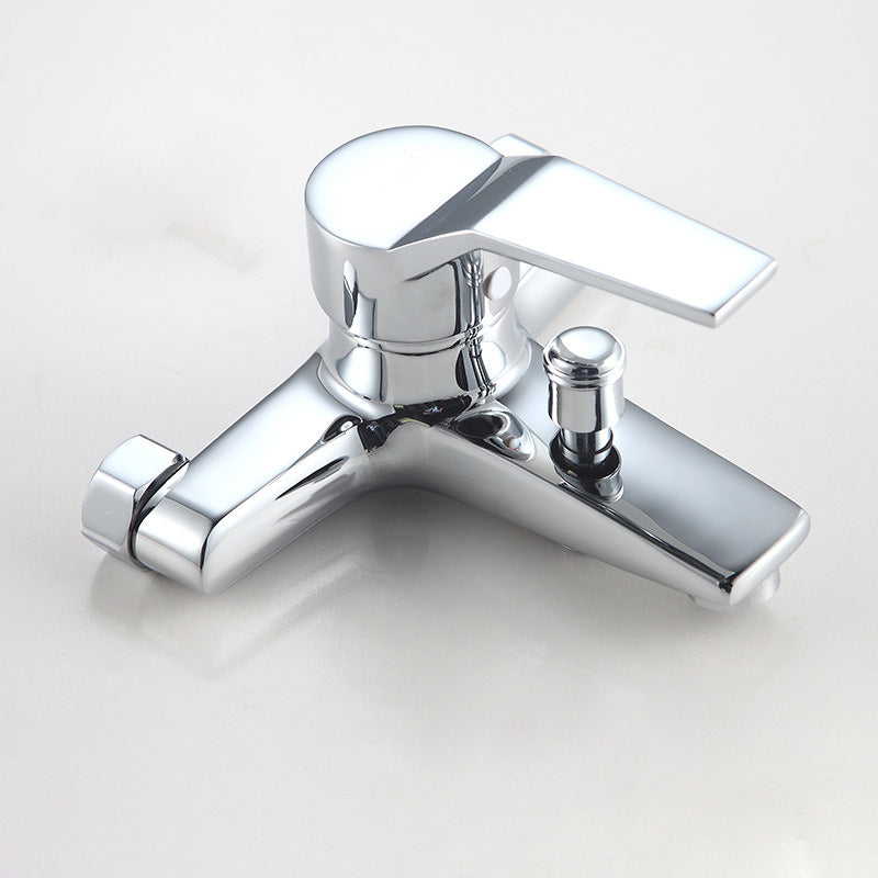 Lisslune | Modern Silver Faucet Copper with 1-Handle 2-Hole Bathroom Faucet