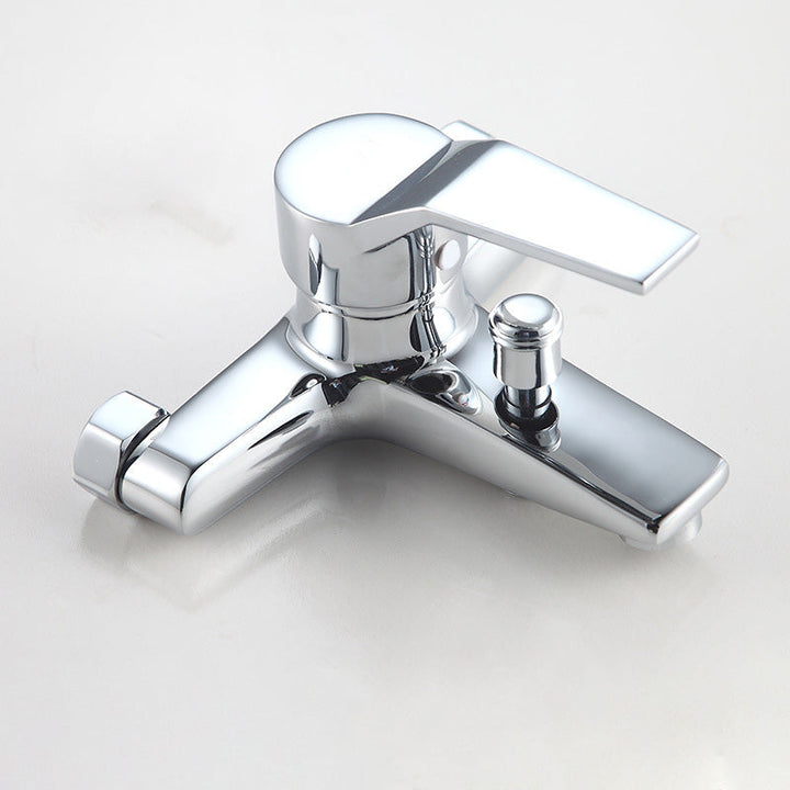 Lisslune | Modern Silver Faucet Copper with 1-Handle 2-Hole Bathroom Faucet