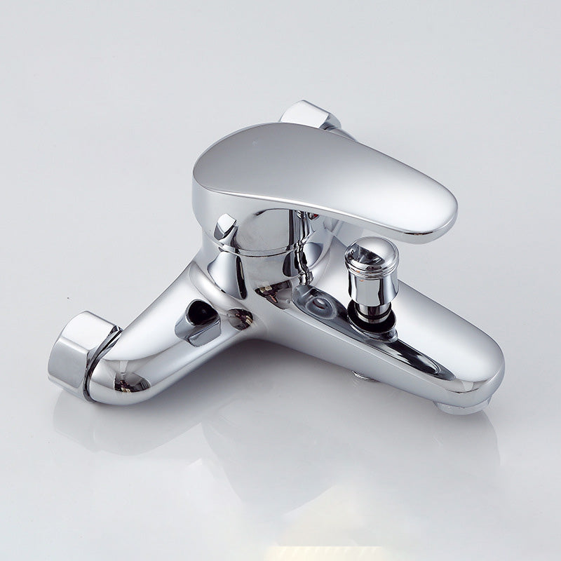 Lisslune | Modern Silver Faucet Copper with 1-Handle 2-Hole Bathroom Faucet