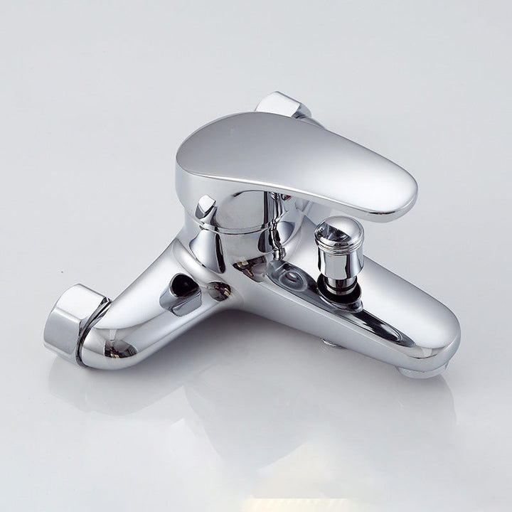 Lisslune | Modern Silver Faucet Copper with 1-Handle 2-Hole Bathroom Faucet